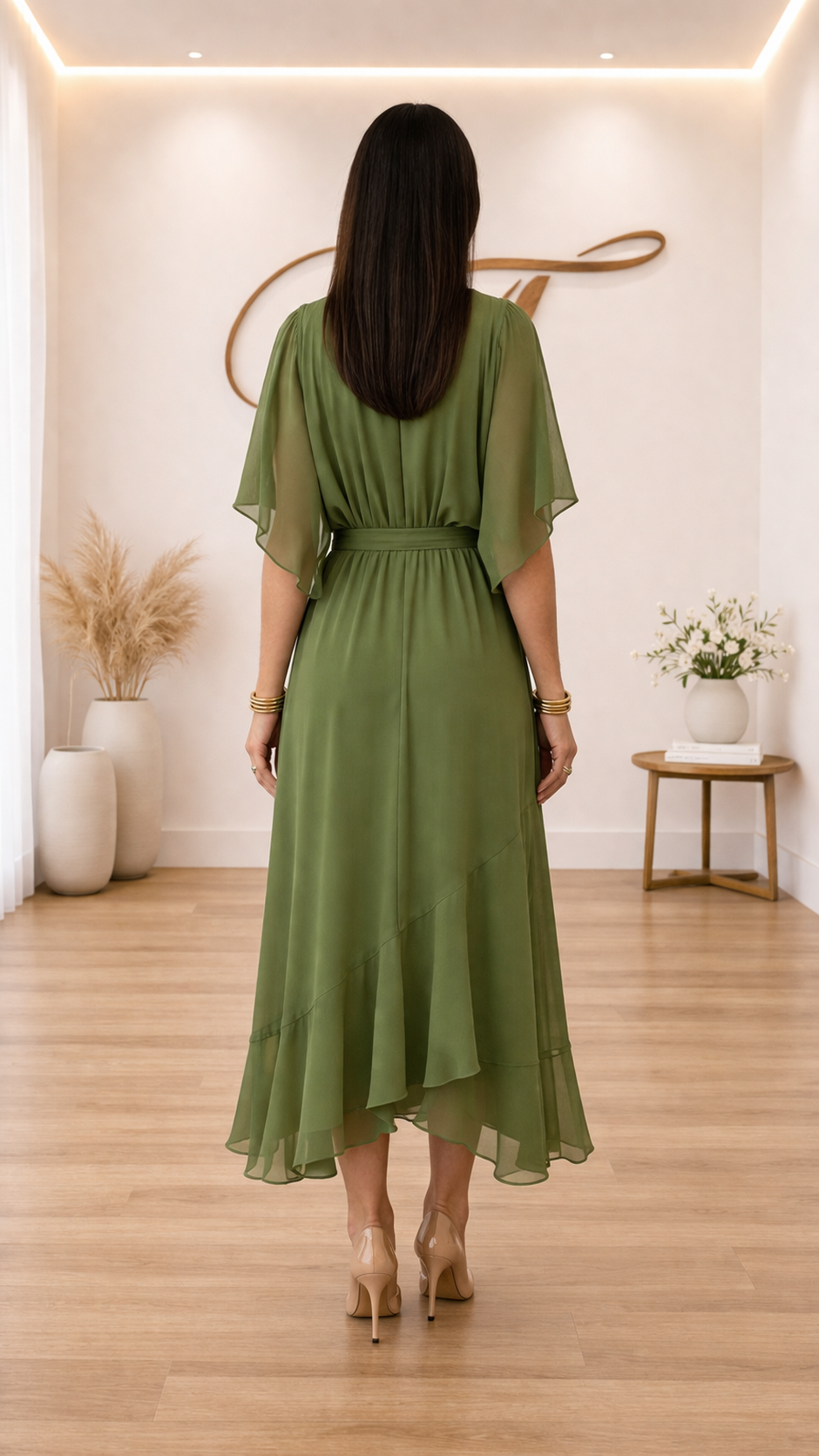 Monica | Vestido de chiffon