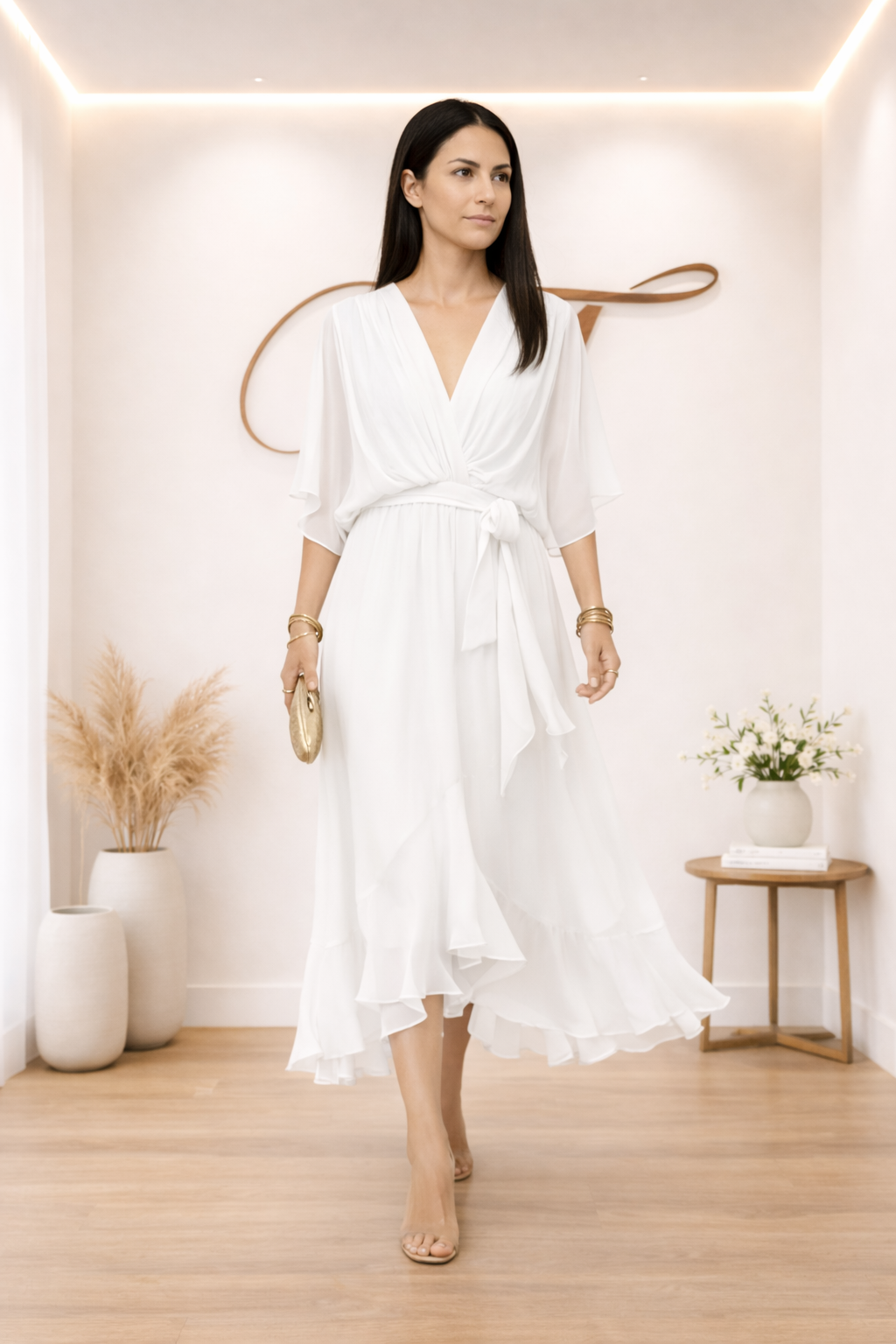 Monica | Vestido de chiffon