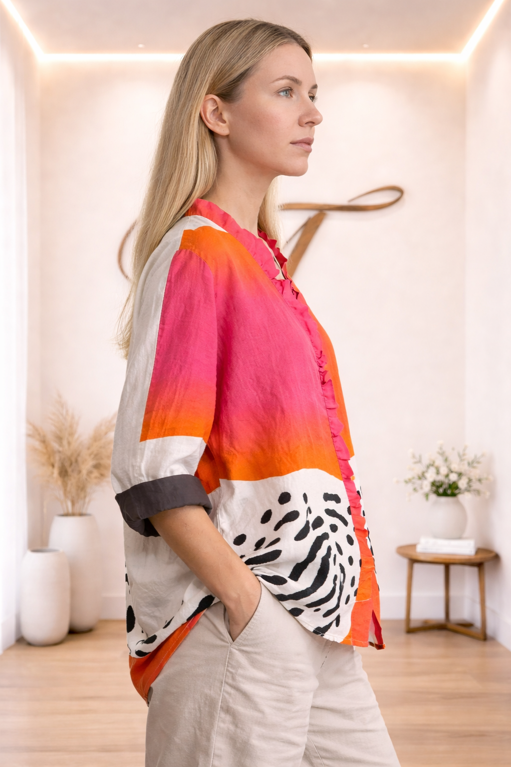 Melinda | Elegante Blusa de Verano en Lino