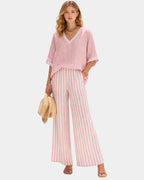 Tristane | Completo di pantaloni e blusa a righe