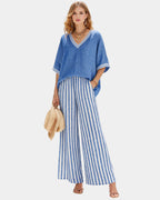 Tristane | Completo di pantaloni e blusa a righe