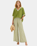 Tristane | Completo di pantaloni e blusa a righe
