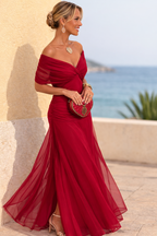 Maxi abito elegante da festa con scollo a cuore