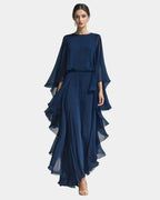 Véronique | Elegante completo in chiffon con volant