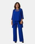 Adalie | Completo pantaloni, blusa e cappotto coordinati