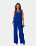 Adalie | Completo pantaloni, blusa e cappotto coordinati
