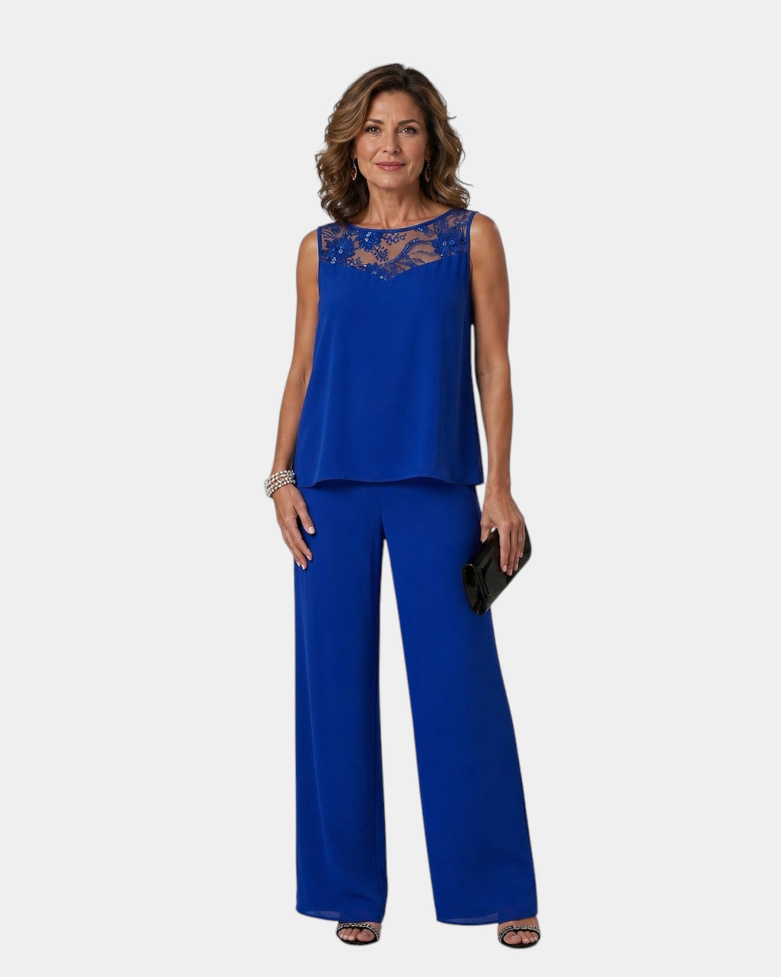 Adalie | Completo pantaloni, blusa e cappotto coordinati