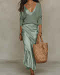 Elena | Abito midi in raso