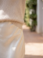 Elena | Abito midi in raso con maglione incluso