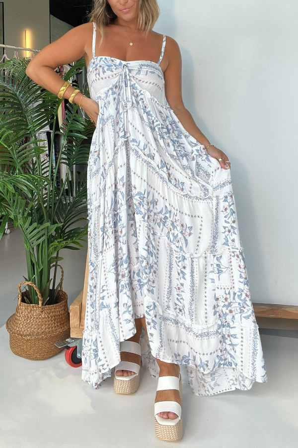 Europe Shores Vestito lungo Hi-Lo Crema