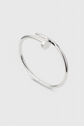 Bracciale Minimalista Ispirato a Chiodi in Argento Sterling