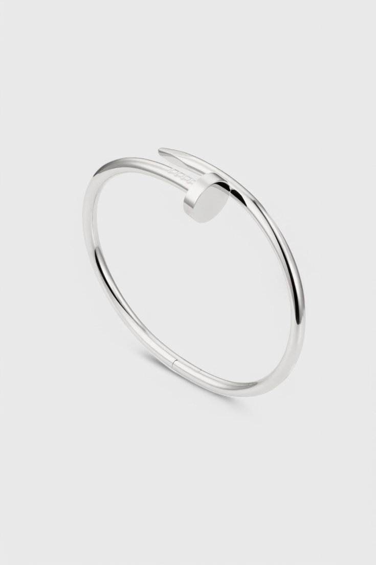 Bracciale Minimalista Ispirato a Chiodi in Argento Sterling