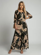Abito in chiffon stampato