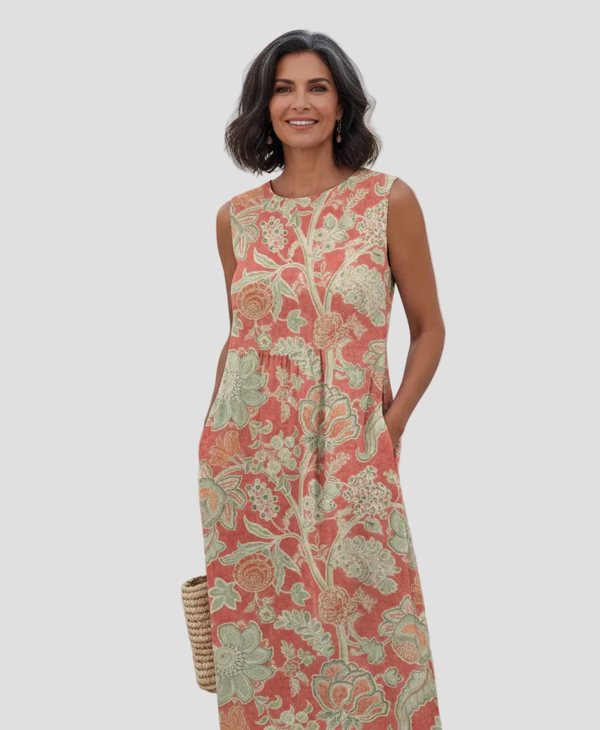 Yvonne | Abito Midi con Stampa Floreale
