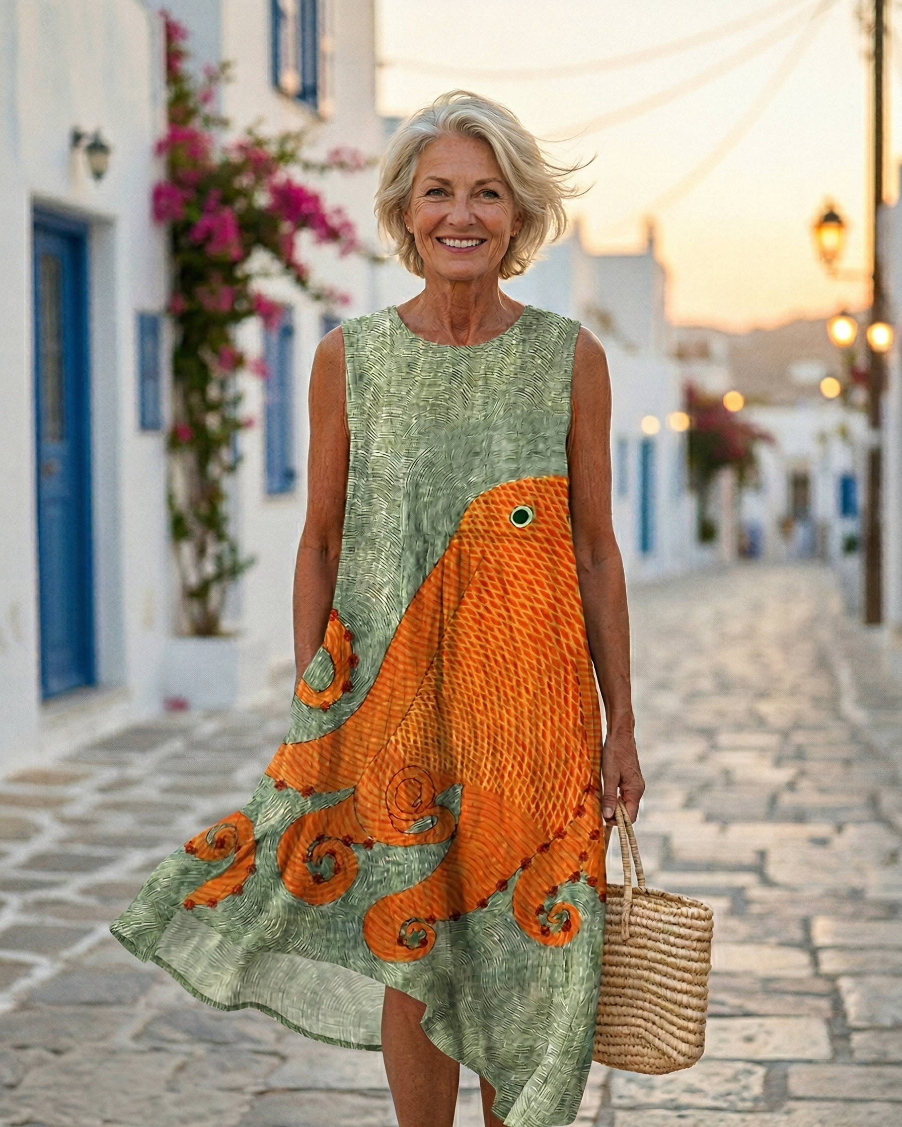 Danae | Abito Midi Oceano