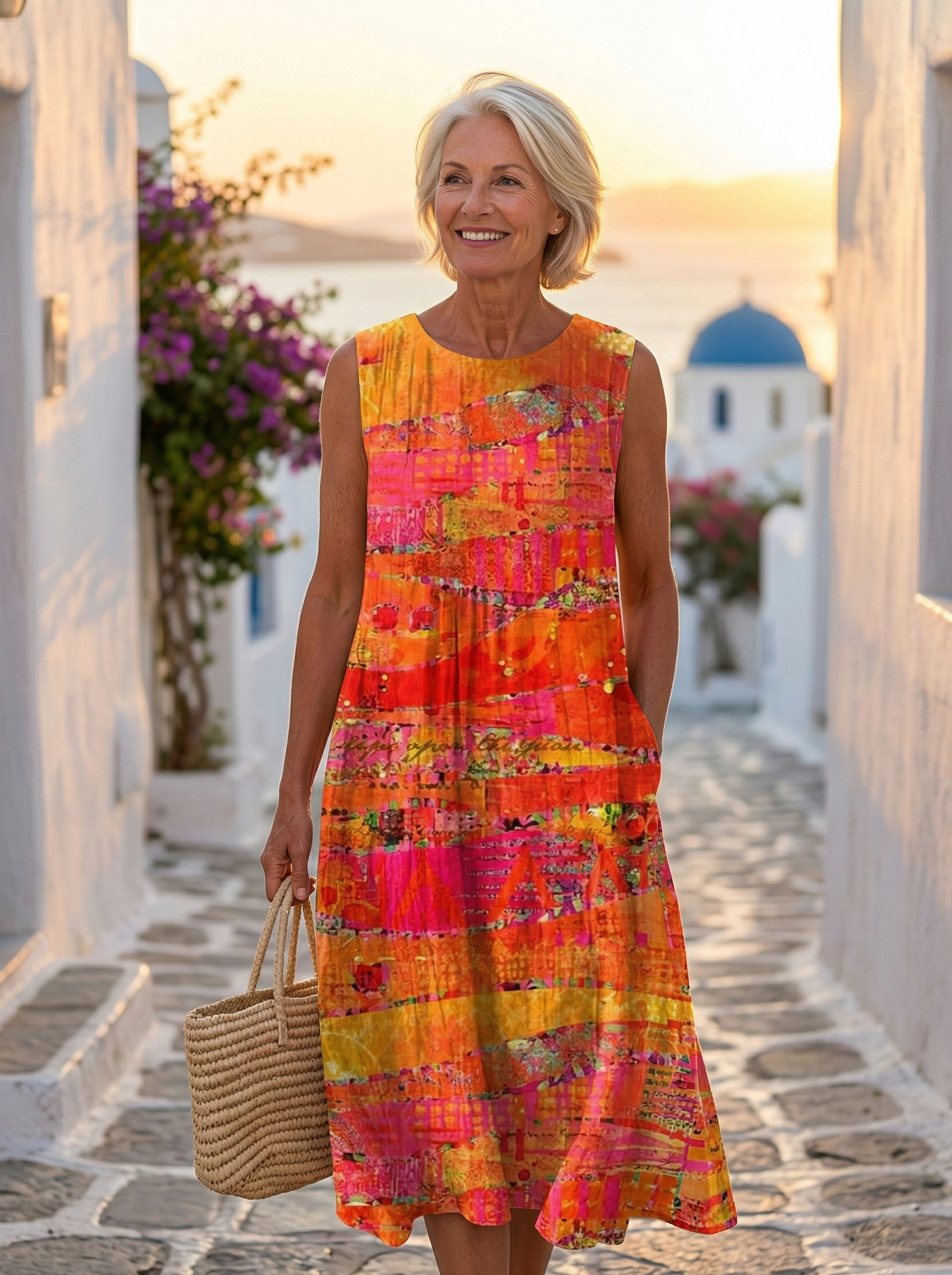 Natalia | Vestito Midi Tramonto