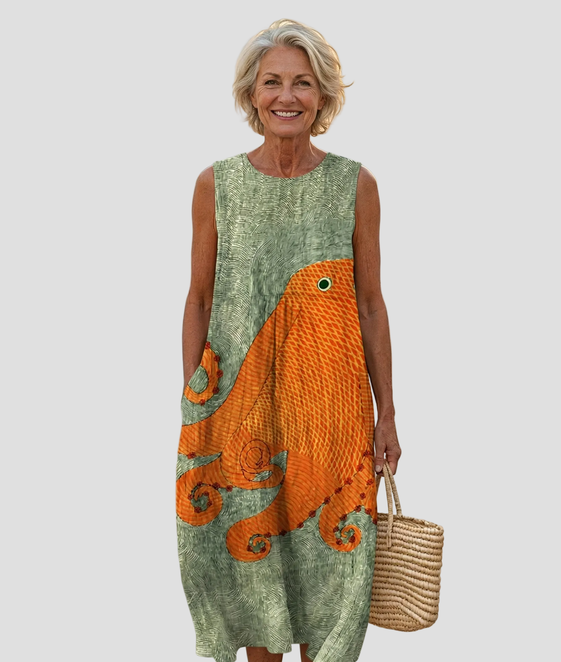 Danae | Abito Midi Oceano