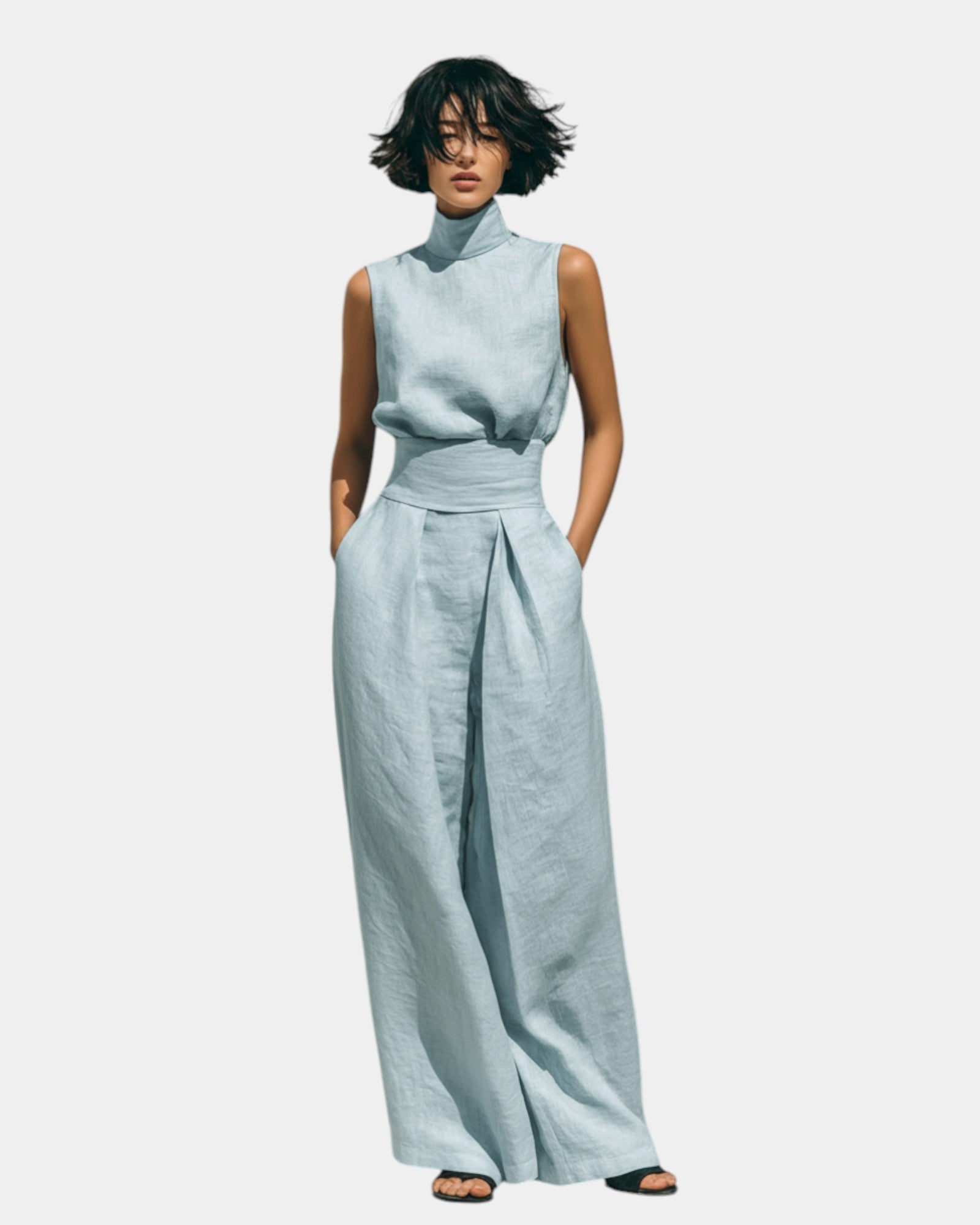 Falyne | Completo canotta e pantaloni larghi minimalista