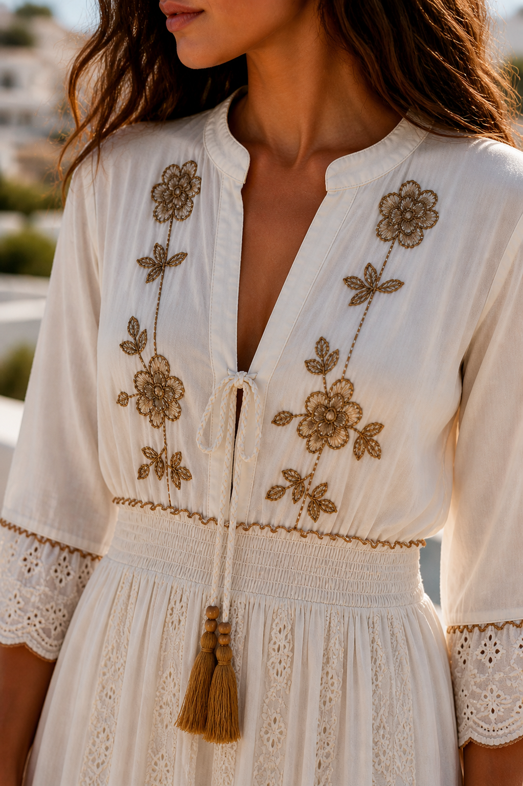 Vestito Ricamato Santorini