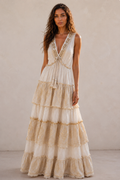 Abito ricamato con strass Capri