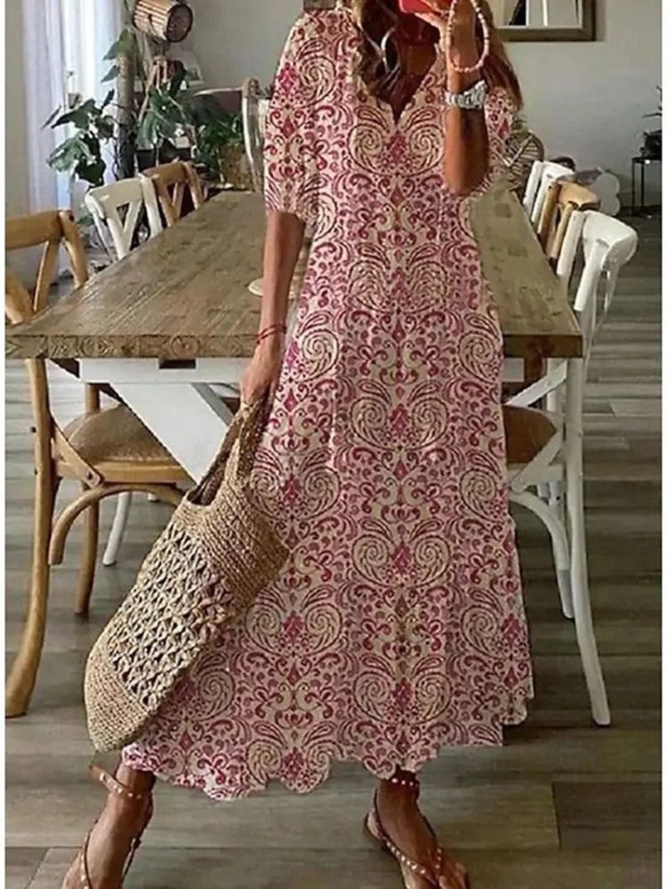 Kleoniki - Elegante abito lungo in velluto con fiori