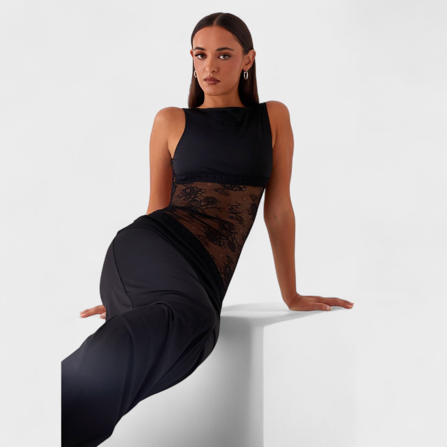 Lucinda - Vestito lungo in pizzo