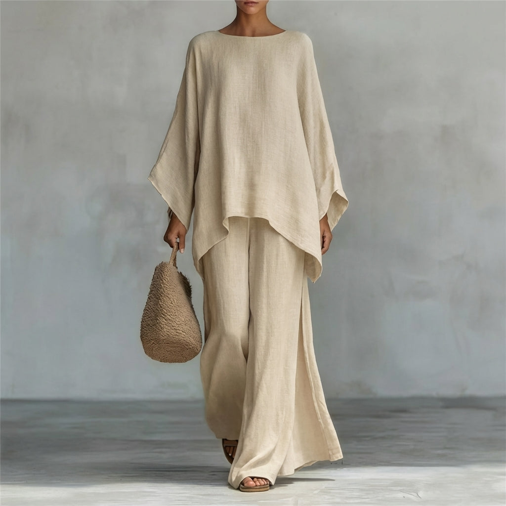 Cristina | Completo Due Pezzi con manica lunga e pantalone ampio
