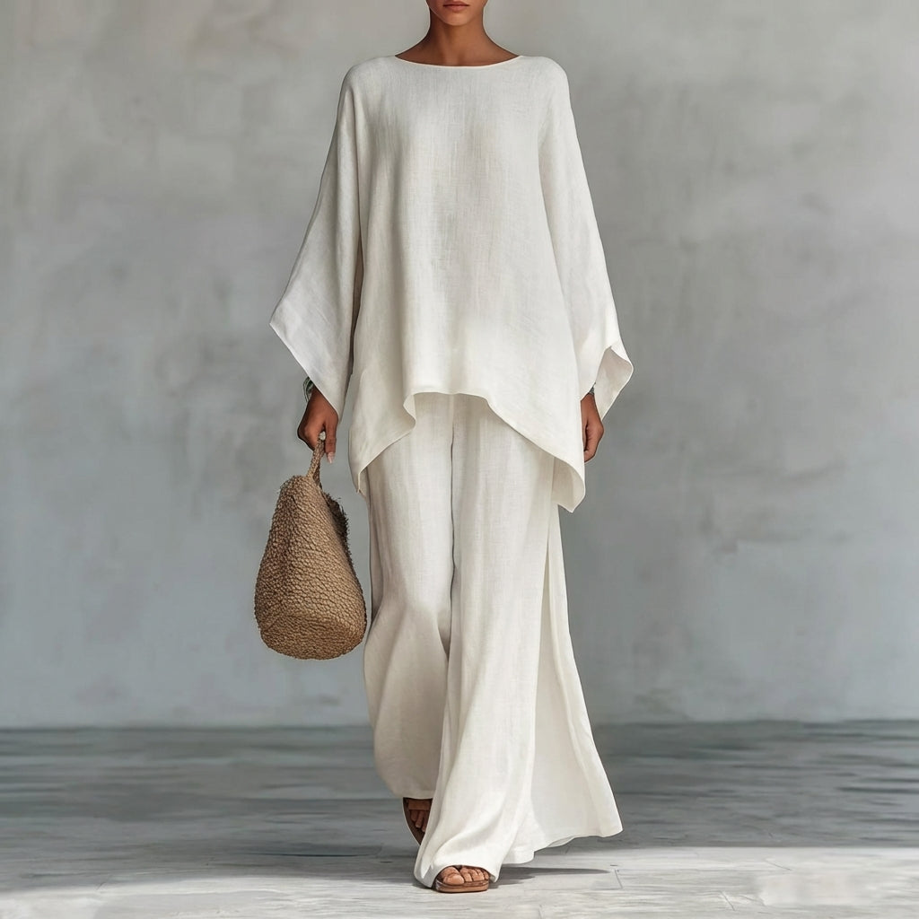 Cristina | Completo Due Pezzi con manica lunga e pantalone ampio