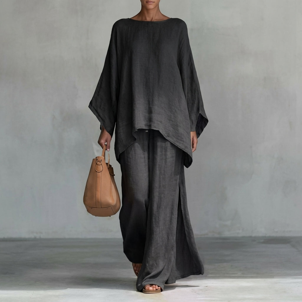 Cristina | Completo Due Pezzi con manica lunga e pantalone ampio