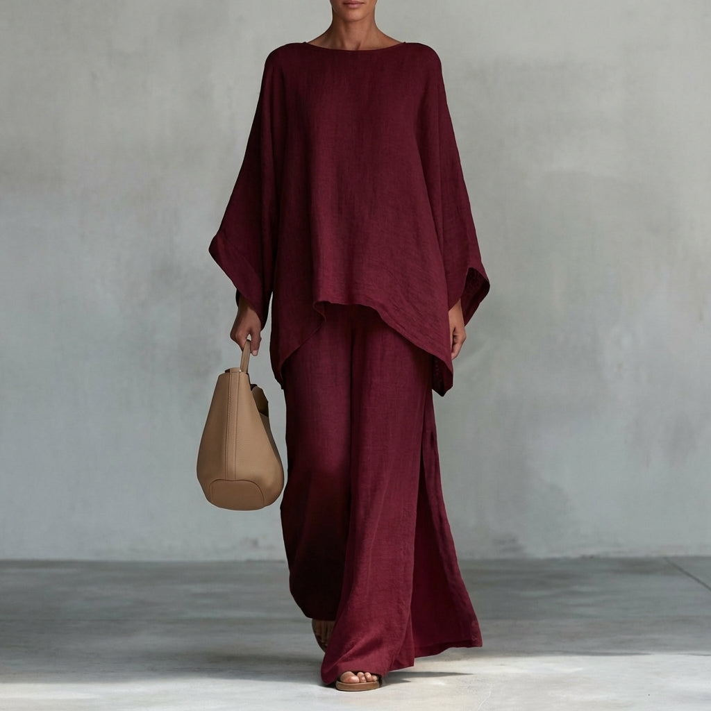 Cristina | Completo Due Pezzi con manica lunga e pantalone ampio