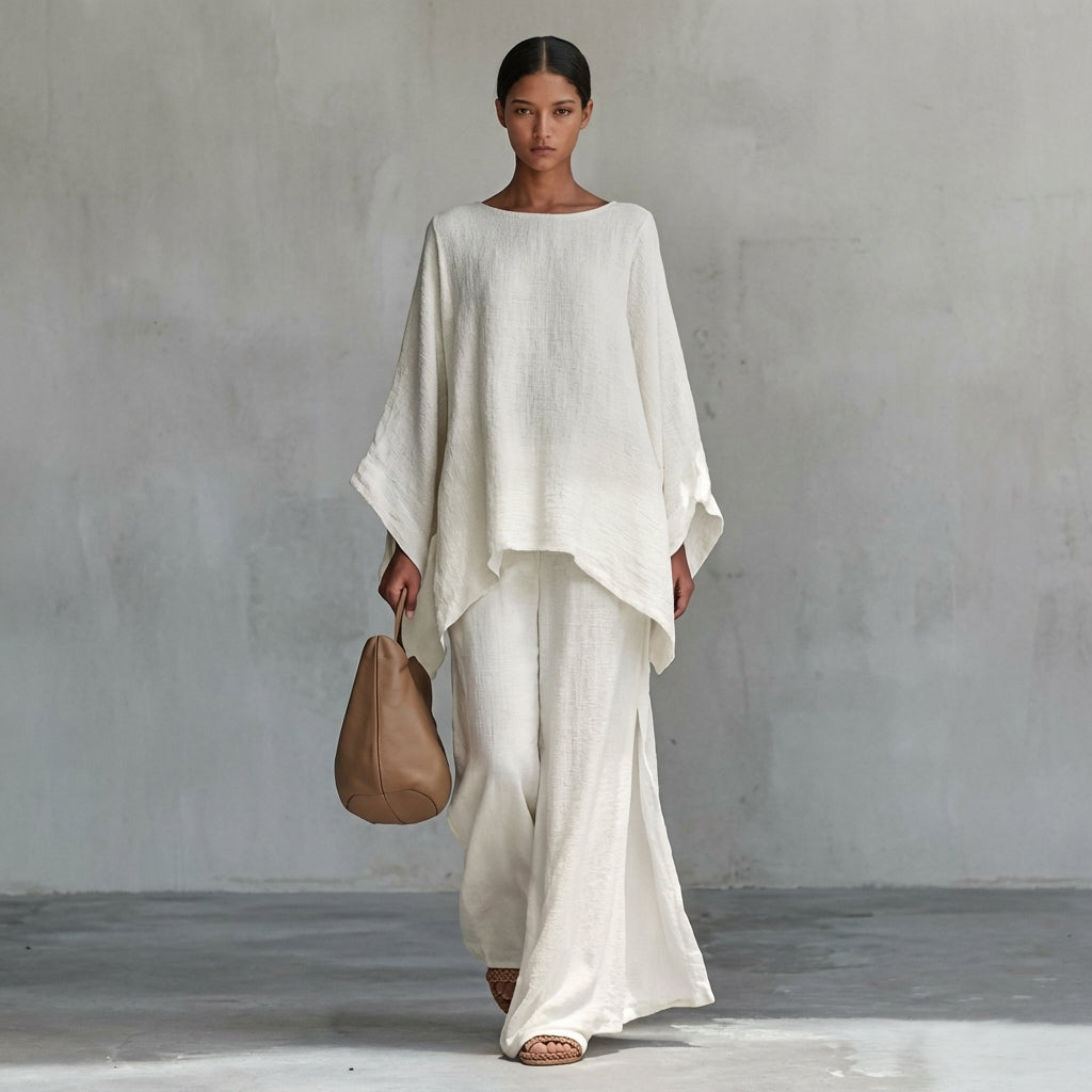Cristina | Completo Due Pezzi con manica lunga e pantalone ampio