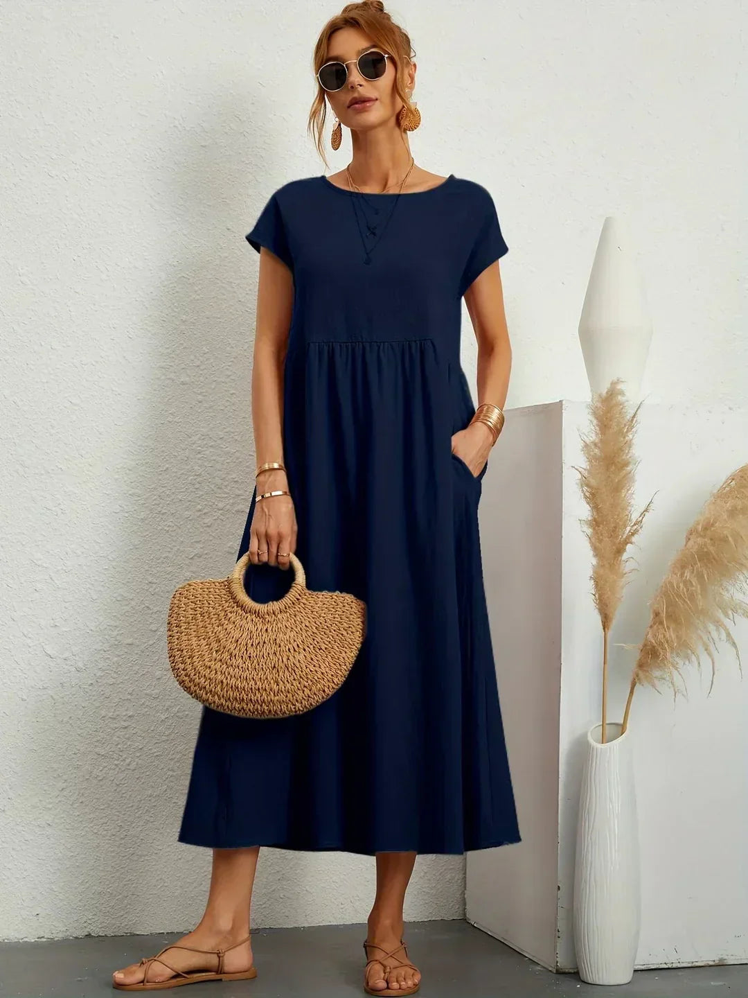 Gabriela | Abito midi fluido dall'eleganza intramontabile
