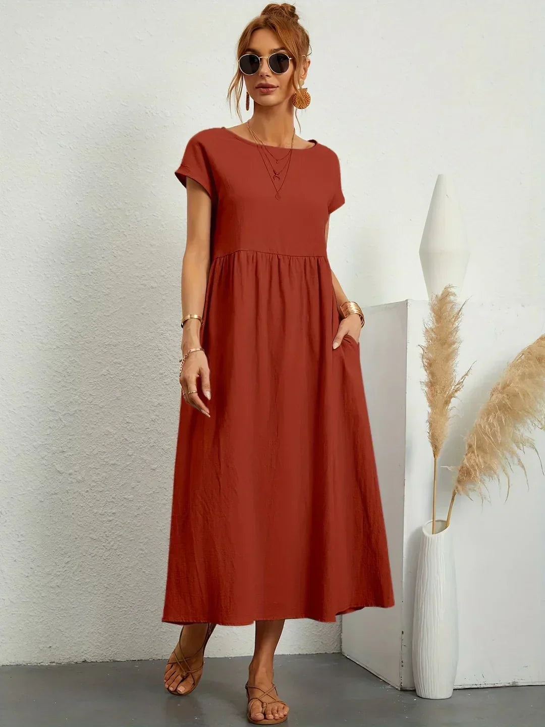 Gabriela | Abito midi fluido dall'eleganza intramontabile