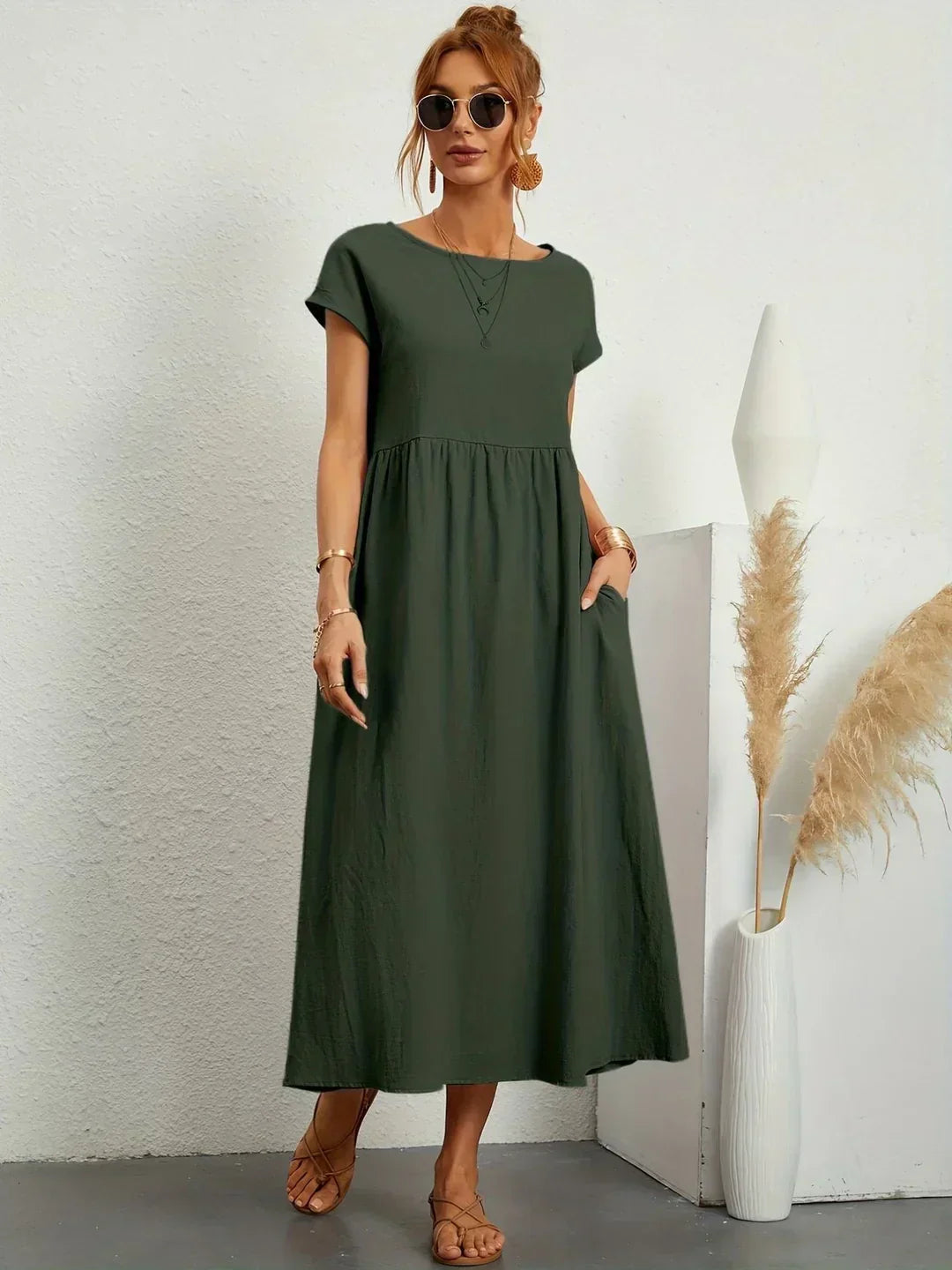 Gabriela | Abito midi fluido dall'eleganza intramontabile