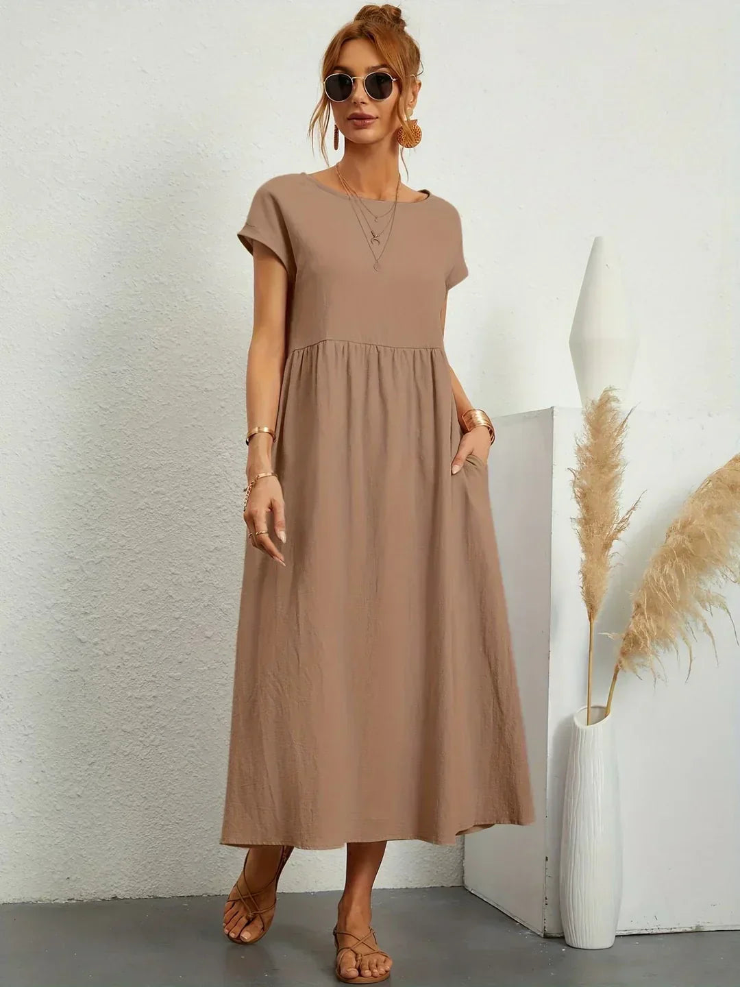 Gabriela | Abito midi fluido dall'eleganza intramontabile