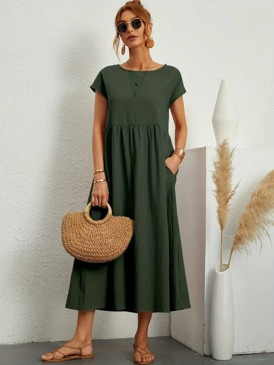 Gabriela | Abito midi fluido dall'eleganza intramontabile