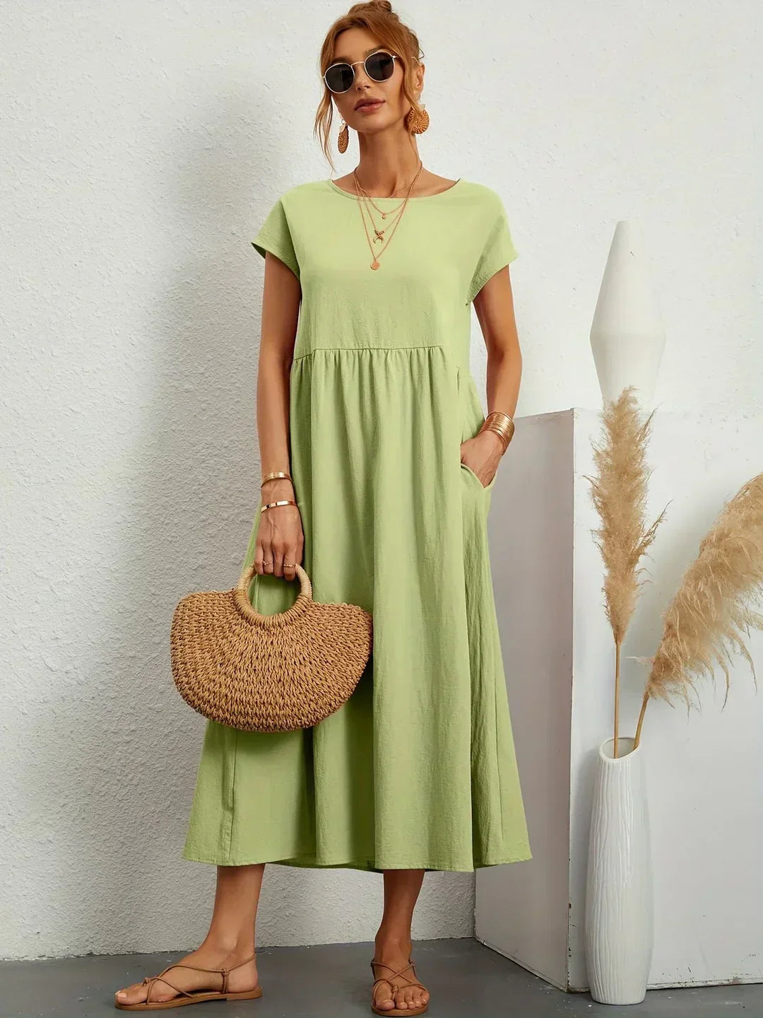 Gabriela | Abito midi fluido dall'eleganza intramontabile