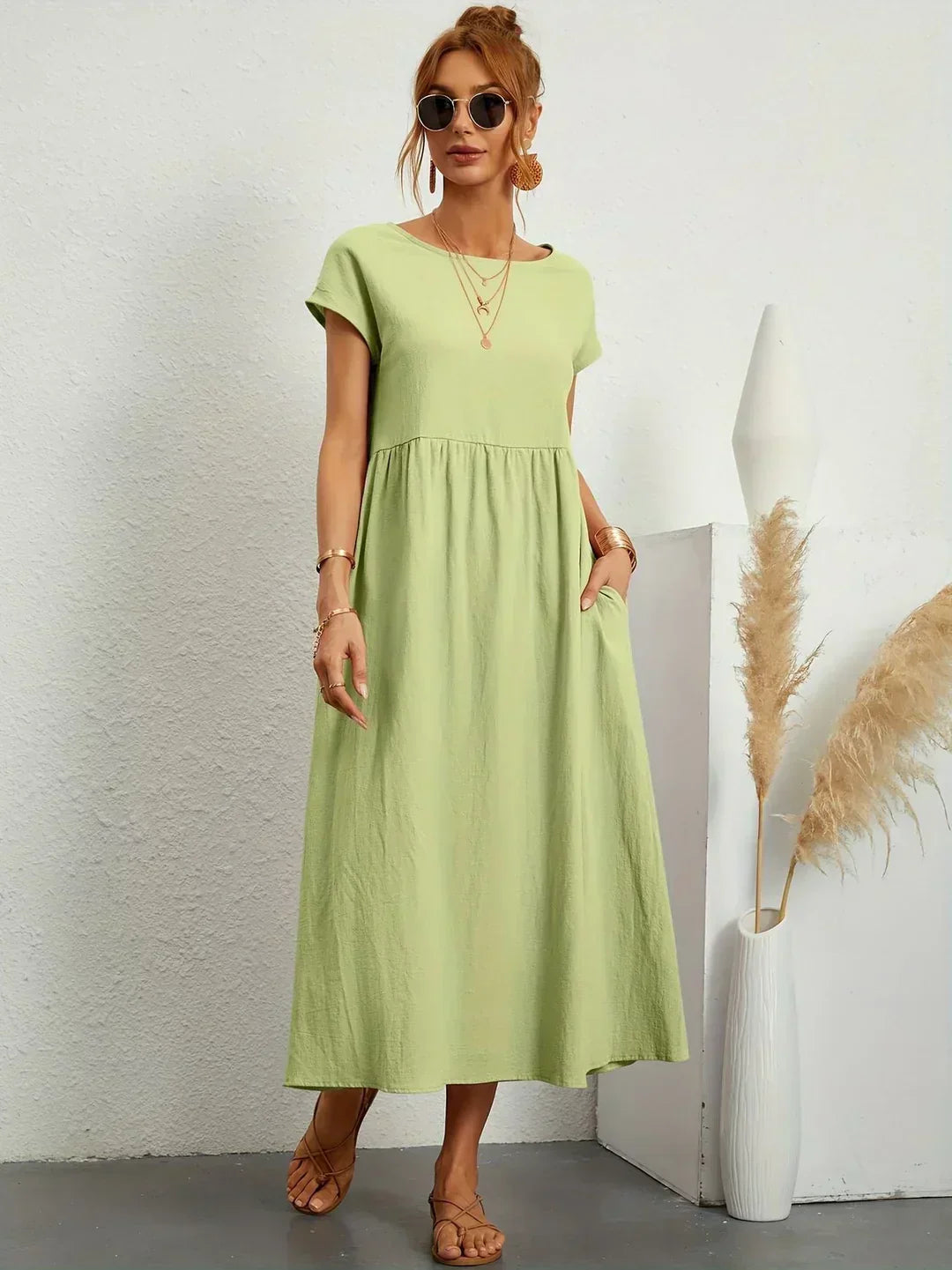 Gabriela | Abito midi fluido dall'eleganza intramontabile