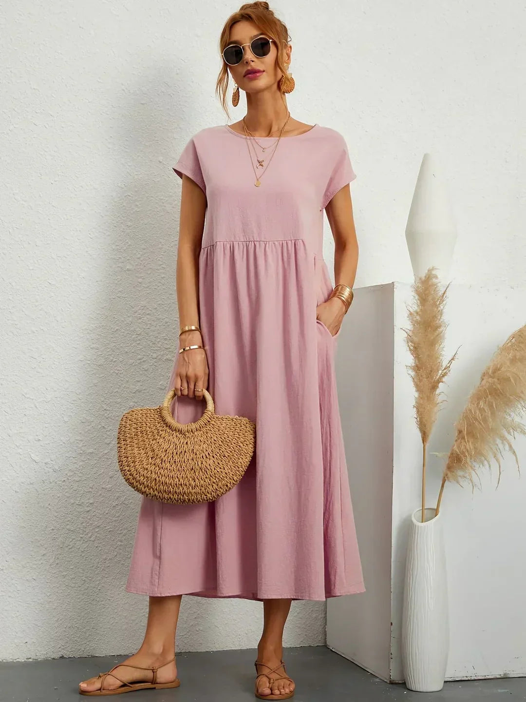 Gabriela | Abito midi fluido dall'eleganza intramontabile