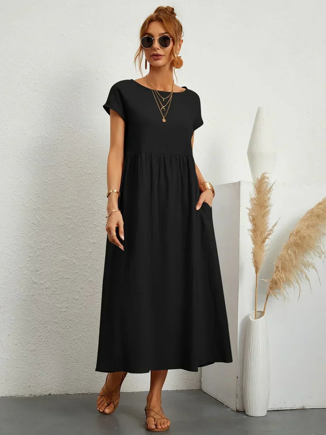 Gabriela | Abito midi fluido dall'eleganza intramontabile