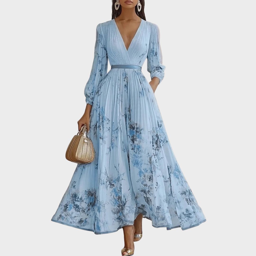 Rowella | Elegante Abito Lungo Plissettato