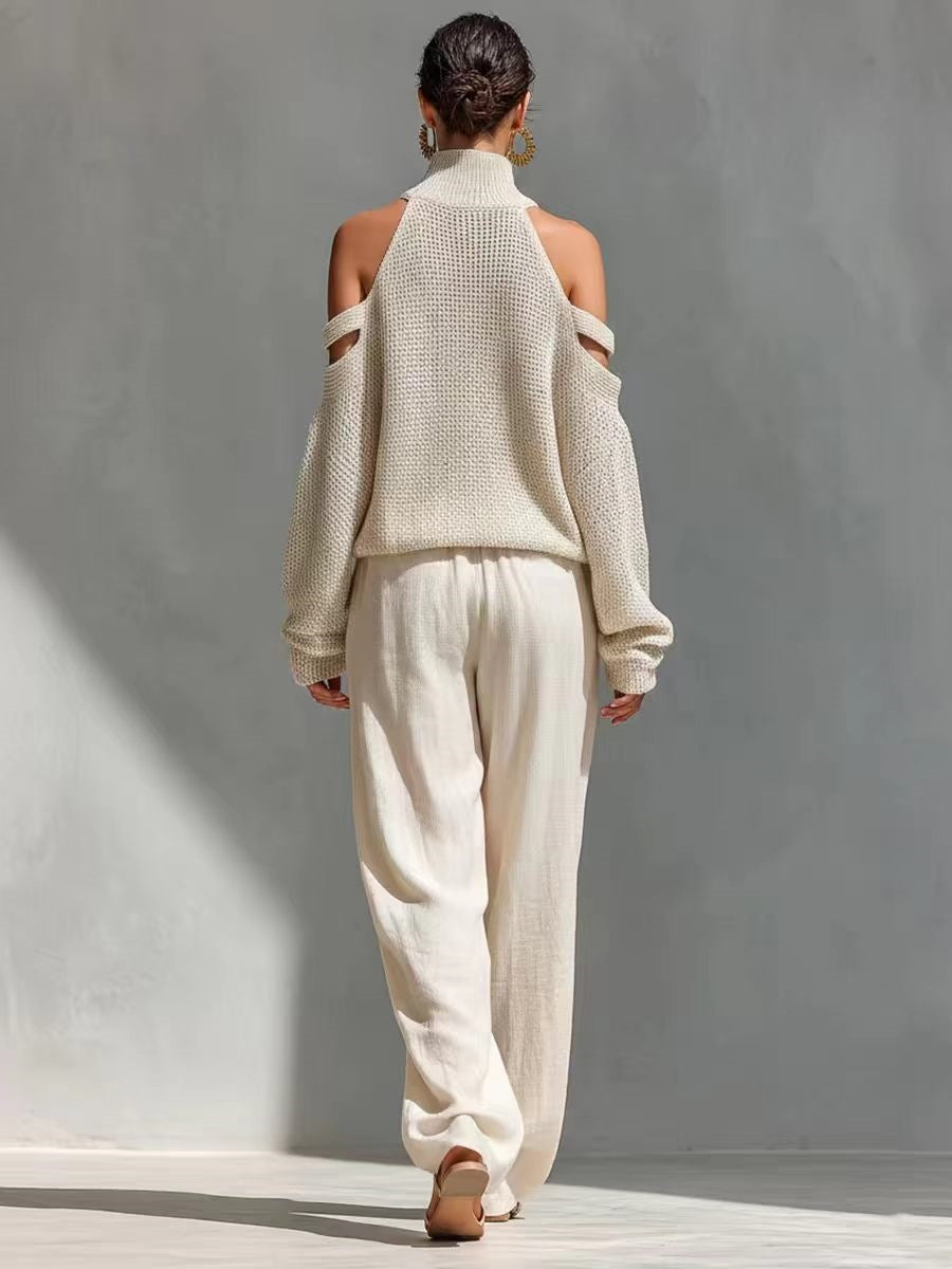 Set maglia e lino alla moda