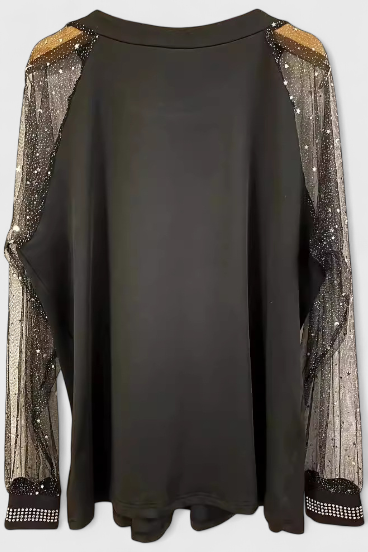 Blusa Floral  Strass