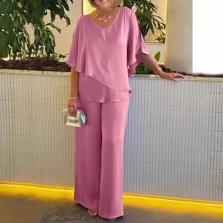 Martha - Completo comodo con pantaloni a gamba larga