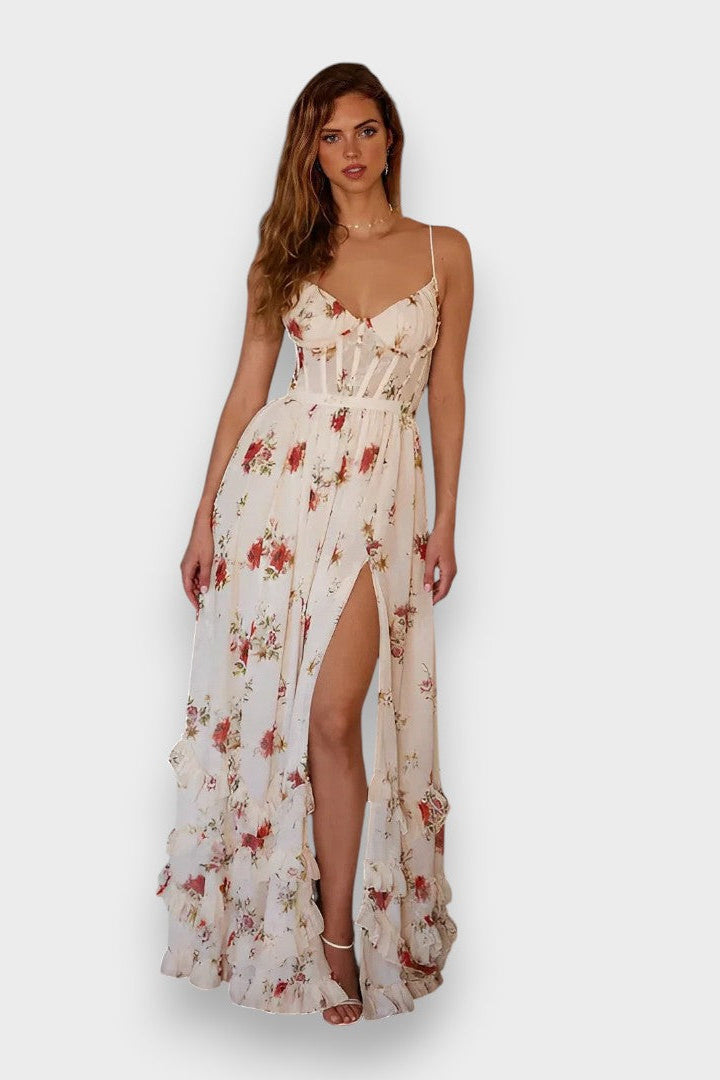 Sónia - Vestito midi a fantasia floreale
