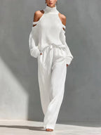 Set maglia e lino alla moda