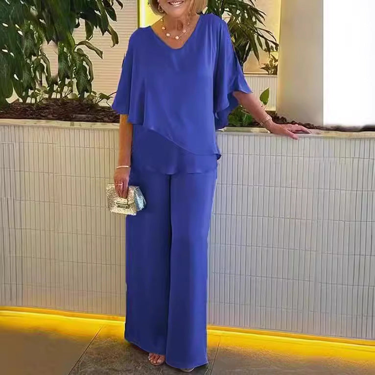 Martha - Completo comodo con pantaloni a gamba larga
