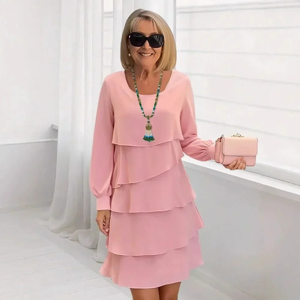 Madeleine – Abito elegante fluido con balze