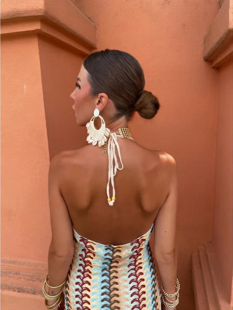 Naama-Lee™ | Abito lungo senza schiena con scollo a V