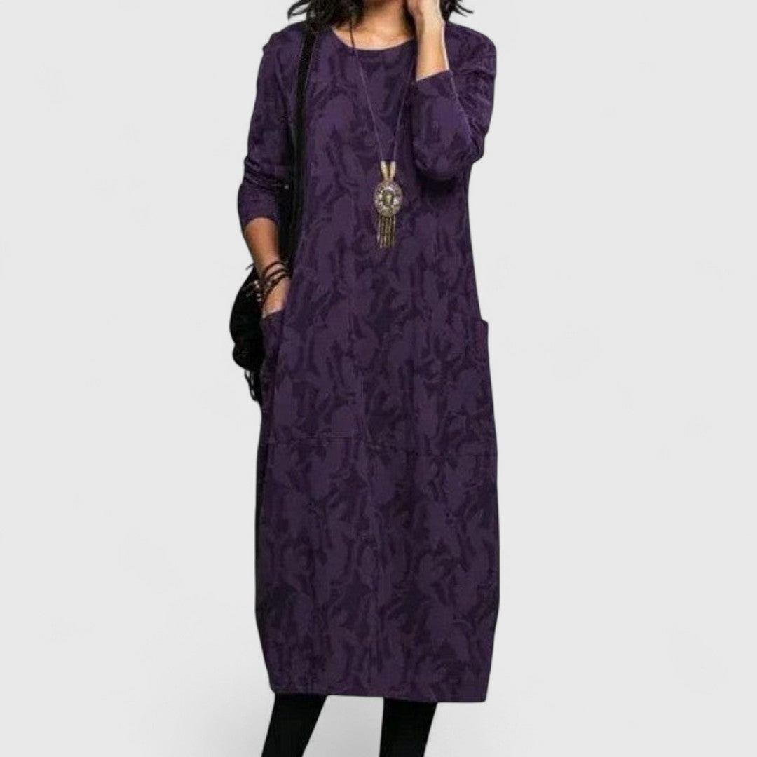 Caterina - Abito elegante con drappeggio delicato e tocco lussuoso